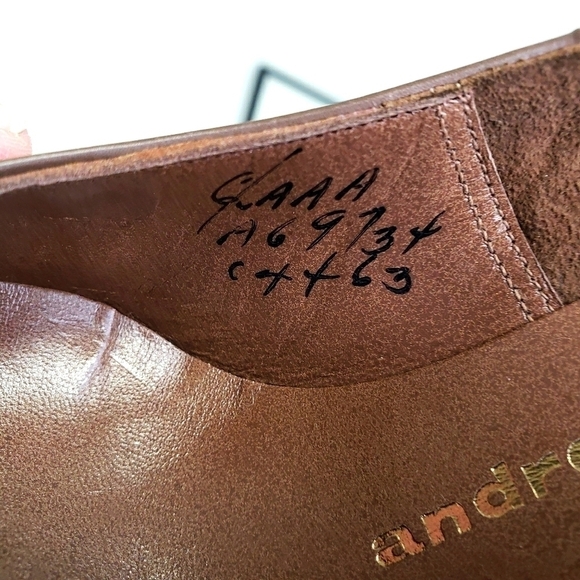 Vintage Andrew Gellar Leather Brown Pumps 7AAA EU In Bix - Picture 10 of 13
